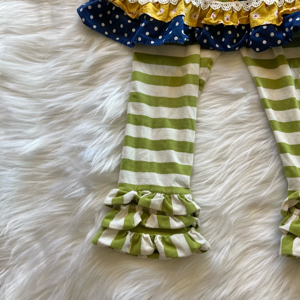 Counting Daisies Striped Floral Print Ruffle 2 Piece Set - Picture 10 of 15
